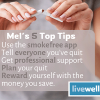 Mel celebrates four months smoke free and urges others to quit this No Smoking Day